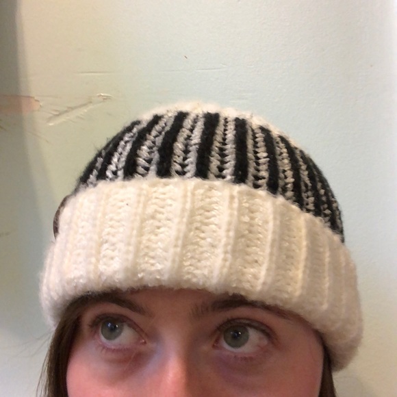 White and Black Winter Hat - Picture 8 of 8